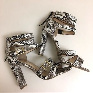 Python/ Snake Print High Heels